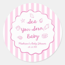 Pink Sea You Soon Baby Coastal Baby Shower