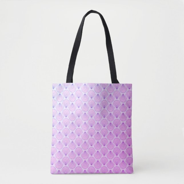 Pink Seashells Tote Tasche (Vorderseite)