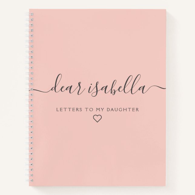 Pink Sehr geehrte Tochter Keepake Memory-Notebook Notizbuch (Vorderseite)