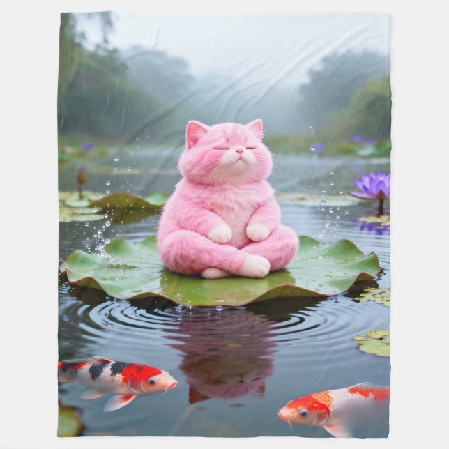 Pink Serenity 001 Fleecedecke (Vorderseite)