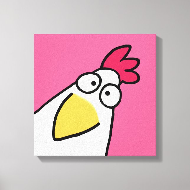 Pink SERIOUS CHICKEN von Sandra Boynton Leinwanddruck (Vorderseite)