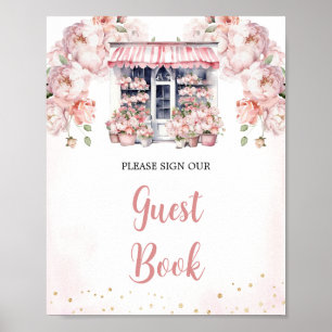 Pink She is Off the Market Brautparty Guest Book Poster