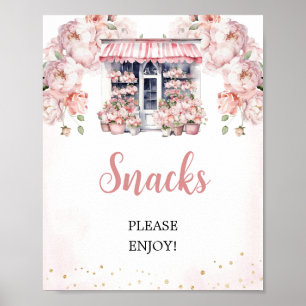 Pink She is Off the Market Brautparty Snacks Poster