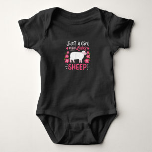 Pink Sheep Just A Girl Who Loves Sheep Gift Baby Strampler
