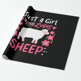 Pink Sheep Just A Girl Who Loves Sheep Gift Geschenkpapier