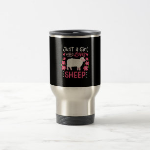 Pink Sheep Just A Girl Who Loves Sheep Gift Reisebecher