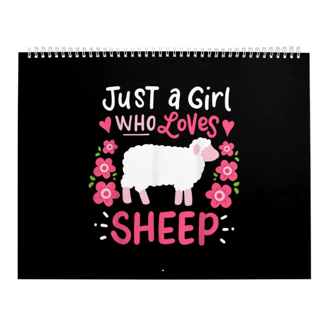 Pink Sheep | Nur ein Mädchen, das Schafspenden Lie Kalender (Titelbild)