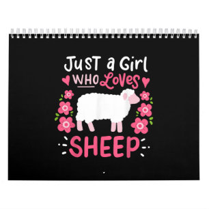 Pink Sheep   Nur ein Mädchen, das Schafspenden Lie Kalender