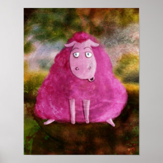 Pink Sheep Print Poster