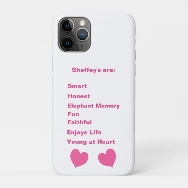 Pink Sheffey Akronym Case-Mate iPhone Hülle (Rückseite)