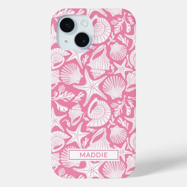 Pink Shells Personalized Case-Mate iPhone Hülle (Rückseite)