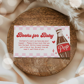 Pink She's Ready to Pop Baby Shower Books for Baby Begleitkarte