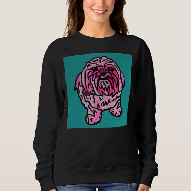 Pink Shih Tzu Sweatshirt (Vorderseite)