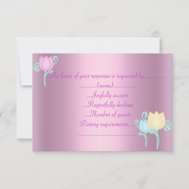 Pink Shimmer 16 . Geburtstag Party uAwg RSVP Karte (Vorderseite)