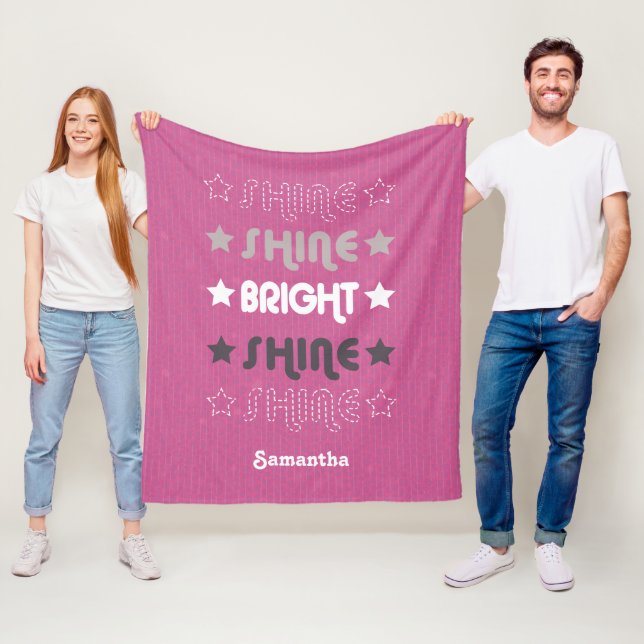 Pink Shine. Shine. Hell. Shine. Shine. Fleecedecke (Beispiel)