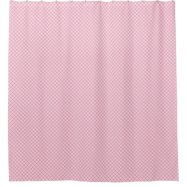 Pink shower curtain with a subtle diamond pattern duschvorhang (Vorderseite)