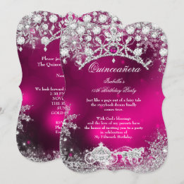 Pink silber Quinceanera 15. Winter Wonderland Einladung