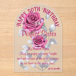 Pink Silber Rose Perfekt Schwanz Akrylus Geburtsta Acryleinladungen