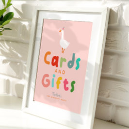 Pink Silly Goose Birthday Cards and Gifts Poster