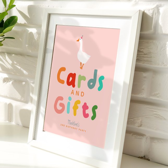 Pink Silly Goose Birthday Cards and Gifts  Poster (Von Creator hochgeladen)