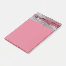 Pink Silver Abstrakt Personalisieren Post it Notes