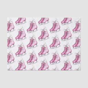 Pink Silver Glam Ice Skate Weihnachten Seidenpapier