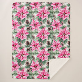 Pink Silver Glam Poinsettia Flowers  Sherpadecke