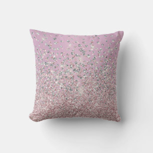 Pink Silver Hübsch Sparkle MoJo Pillow Kissen