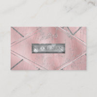 Pink & Silver Satin Sparkle Glam Chic Salon Style