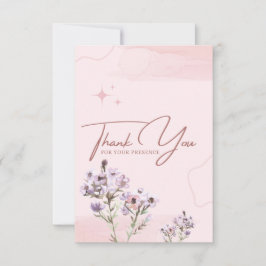 Pink Simple Danke Card