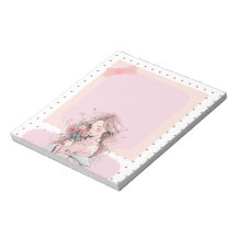 Pink Simple Niedlich Anime Boho Notepad