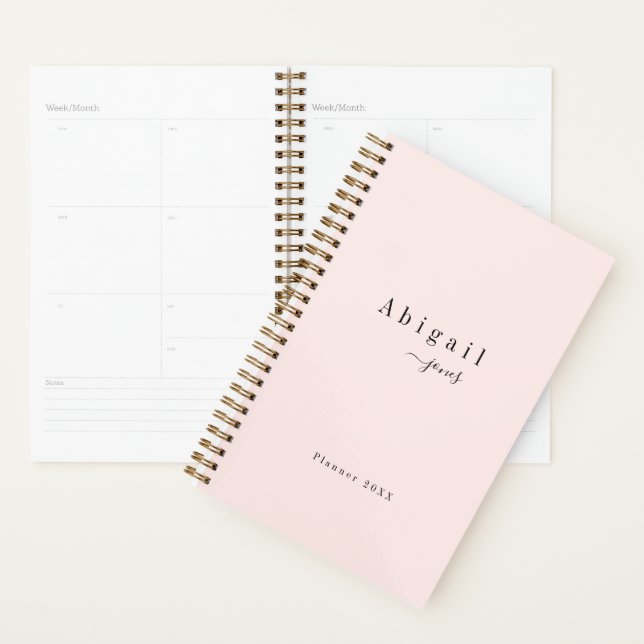 Pink Simple Script Moderner Luxus Beruflich Planer (Anzeige)