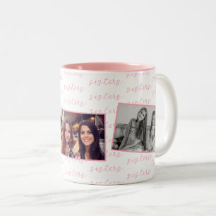 Pink Sisters Custom Fotos Zweifarbige Tasse