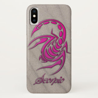 Pink-Skorpion auf Strand-Sand Case-Mate iPhone Hülle