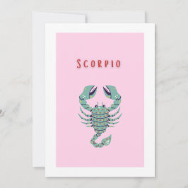 Pink Skorpion, Tierkreiszeichen, Sternzeichen Einladung