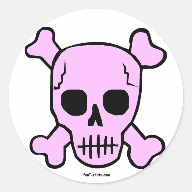 Pink Skull Aufkleber (Vorderseite)