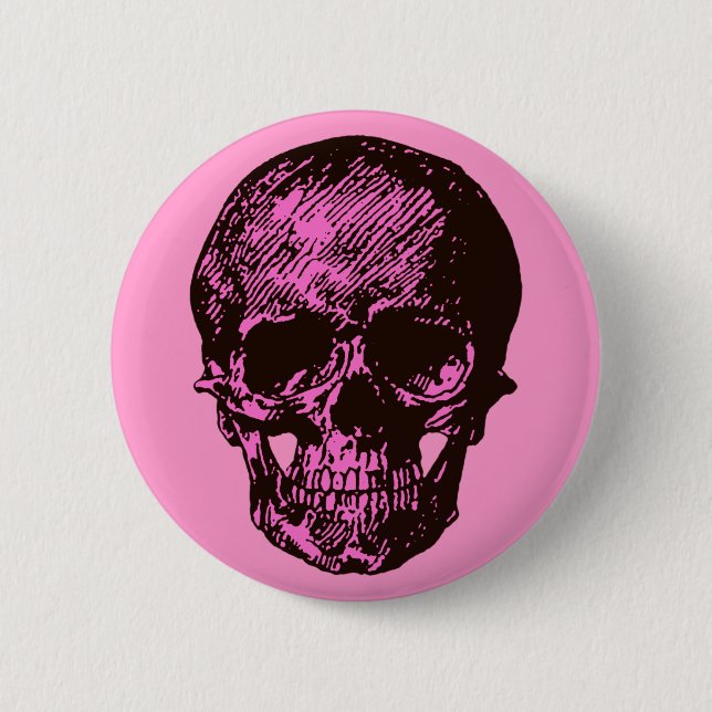 Pink Skull Button (Vorderseite)