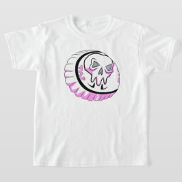 Pink Skull Capss Aufkleber gestochen T-Shirt