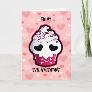 Pink Skull Cupcake Feiertagskarte