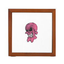 Pink Skull Desk Organisator