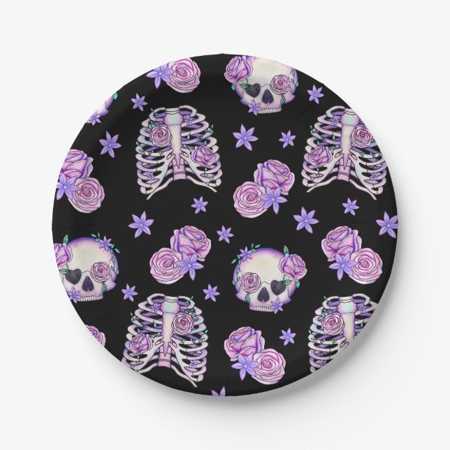 Pink Skull Halloween Paper Teller (Vorderseite)