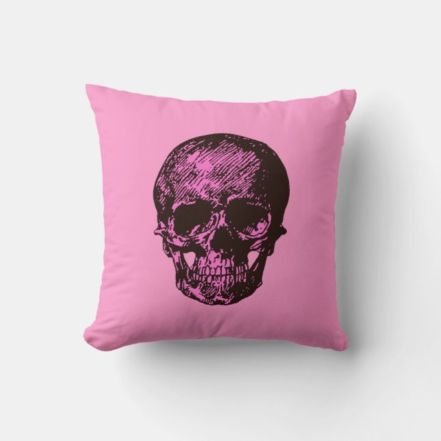 Pink Skull Kissen (Vorderseite)
