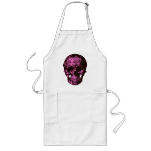 Pink Skull Lange Schürze