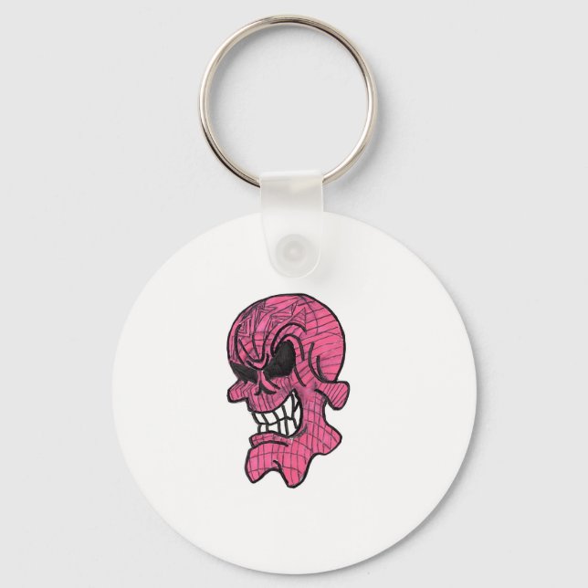 Pink Skull Schlüsselanhänger (Vorderseite)