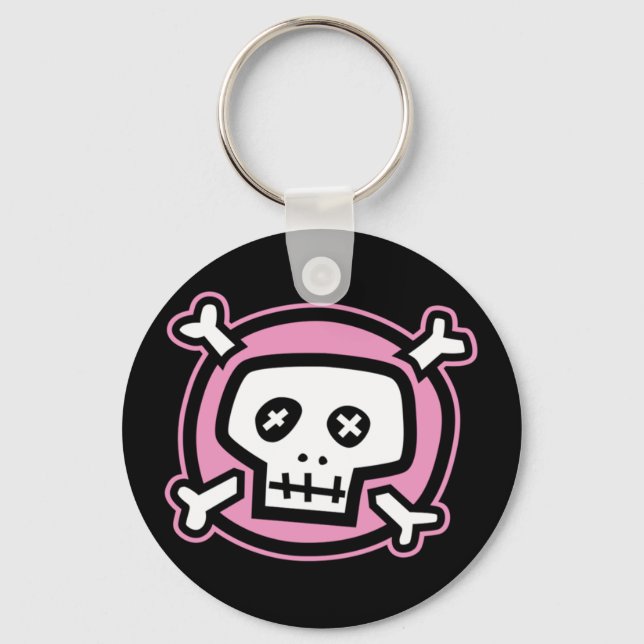 Pink Skull Schlüsselanhänger (Vorderseite)
