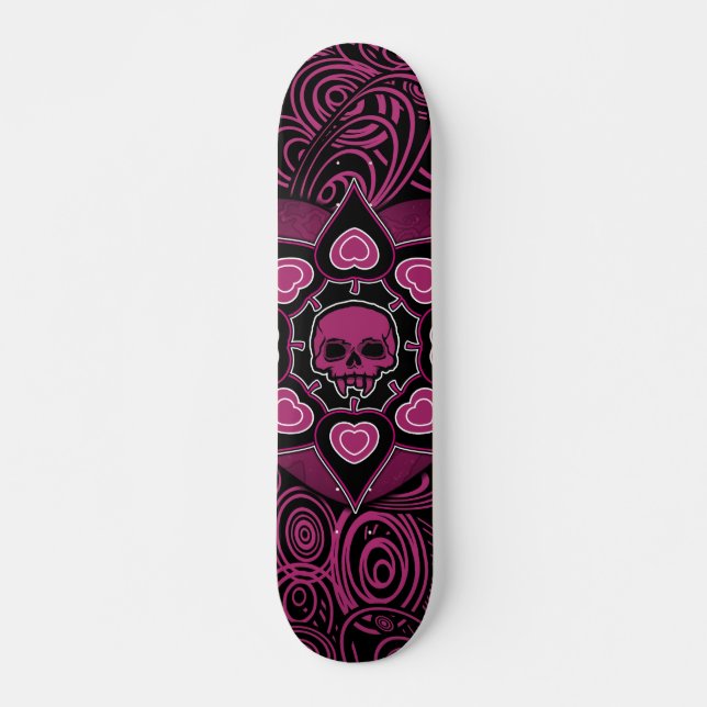 Pink Skull Skateboard (Vorne)