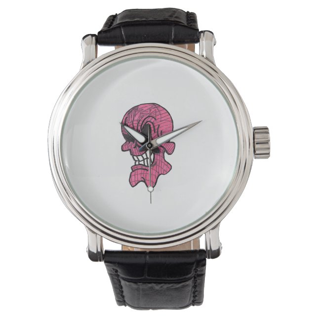 Pink Skull Watch Armbanduhr (Vorderseite)