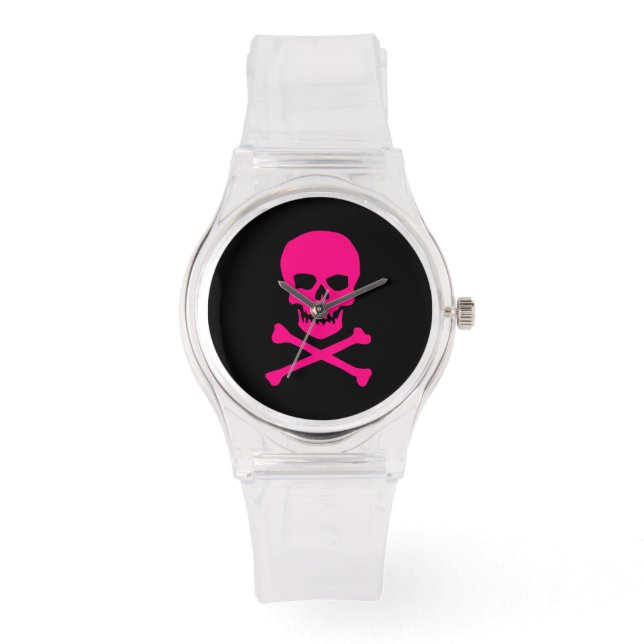 Pink Skull Watch Armbanduhr (Vorderseite)