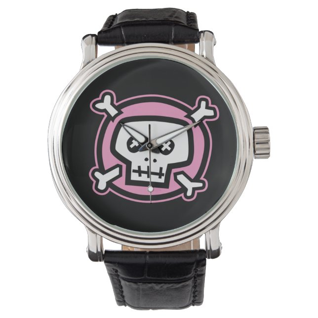 Pink Skull Watch Armbanduhr (Vorderseite)