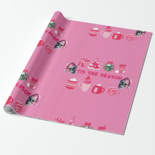 Pink Skull Weihnachtswrapper Geschenkpapier